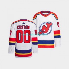 Camiseta New Jersey Devils Personalizado Adidas 2022-2023 Reverse Retro Branco Authentic - Homem